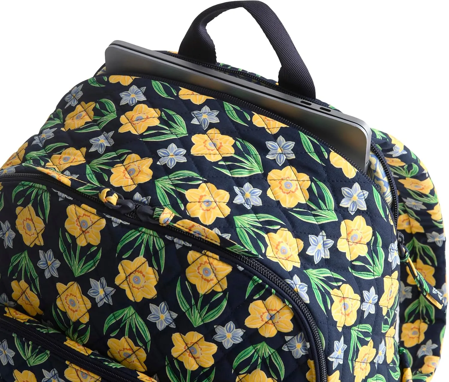 Vera Bradley Premium Cotton Bancroft Backpack, Daffodils