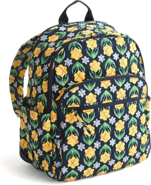 Vera Bradley Premium Cotton Bancroft Backpack, Daffodils
