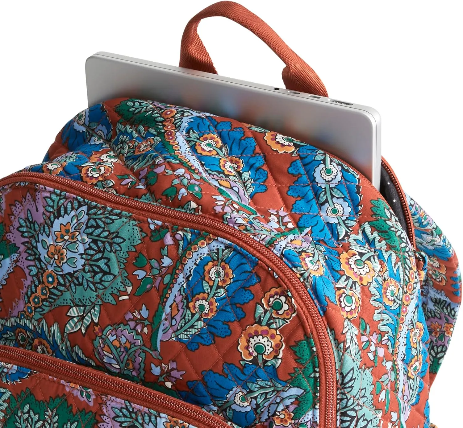 Vera Bradley Premium Cotton Bancroft Backpack, Flowers   Feathers