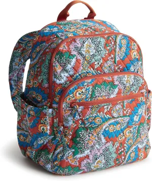 Vera Bradley Premium Cotton Bancroft Backpack, Flowers   Feathers