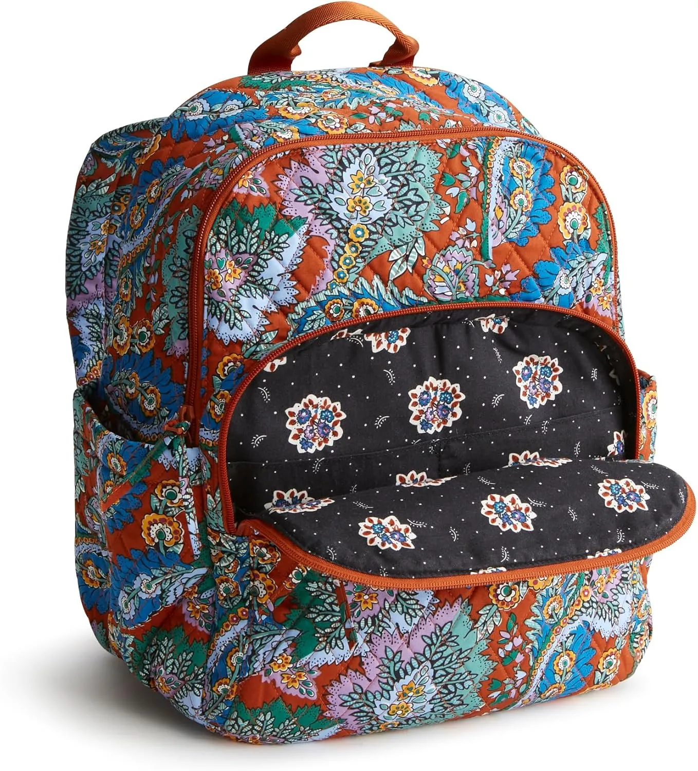 Vera Bradley Premium Cotton Bancroft Backpack, Flowers   Feathers
