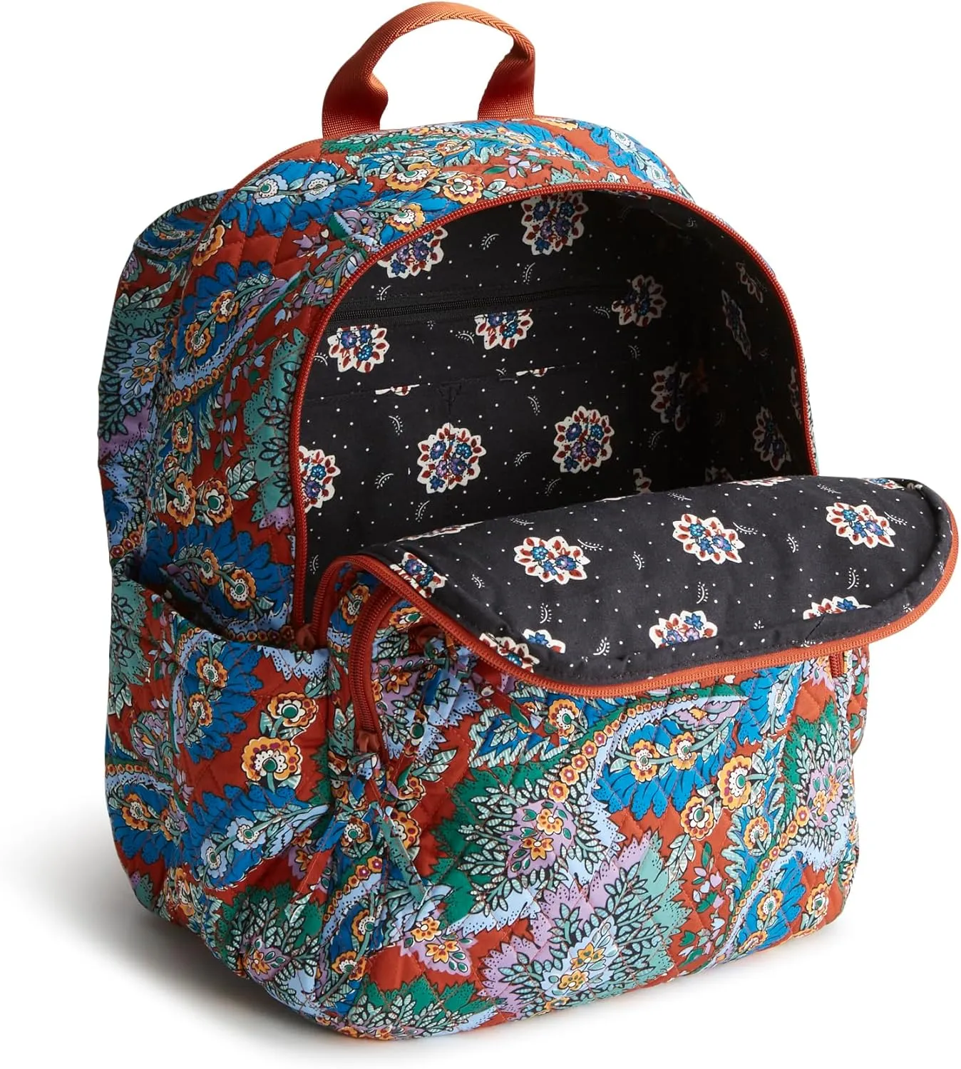 Vera Bradley Premium Cotton Bancroft Backpack, Flowers   Feathers