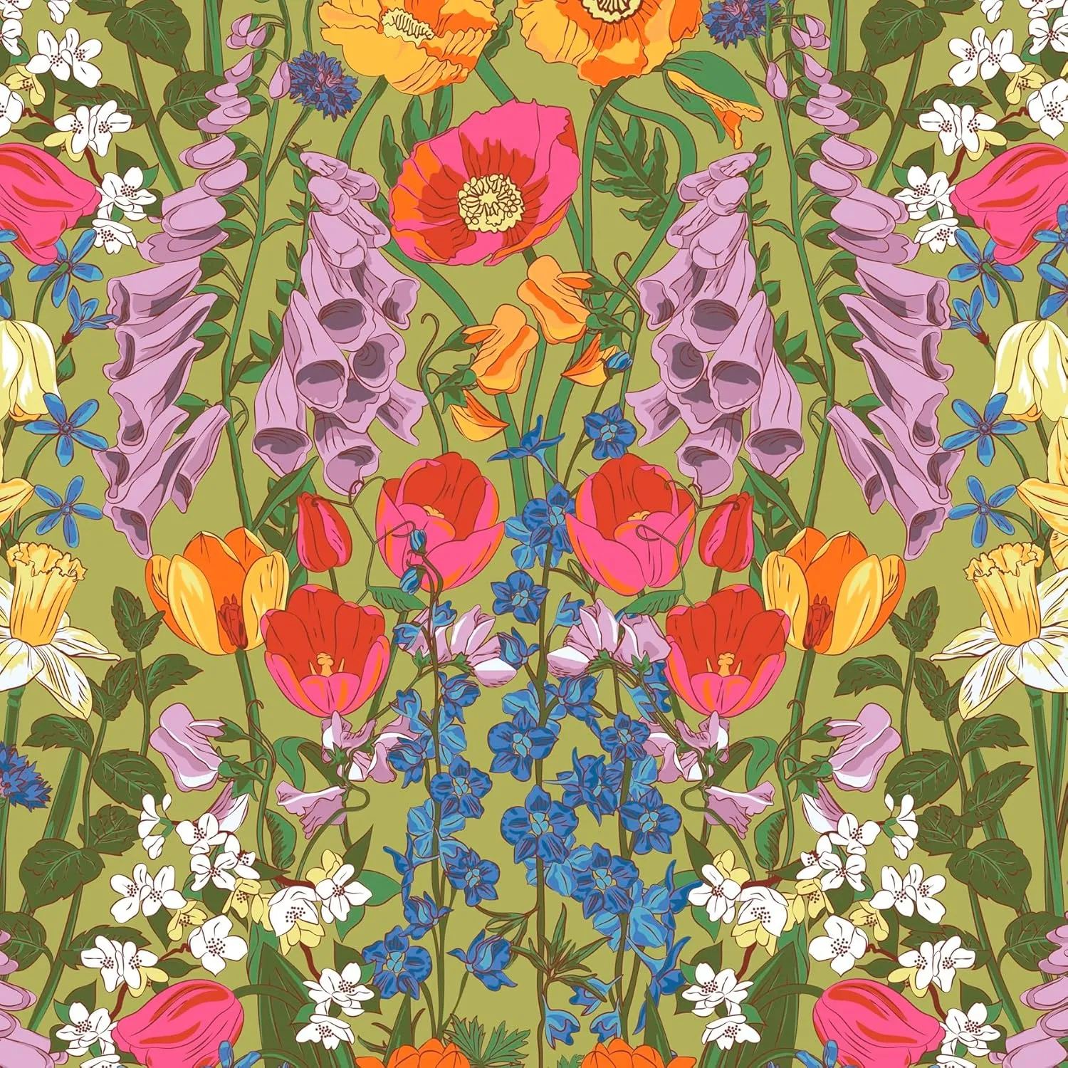 Vera Bradley Premium Cotton Bancroft Backpack, Meadow Bouquet