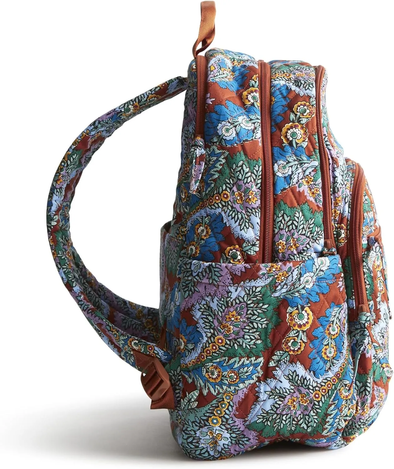 Vera Bradley Premium Cotton Large Bancroft Backpack, Flowers   Feathers