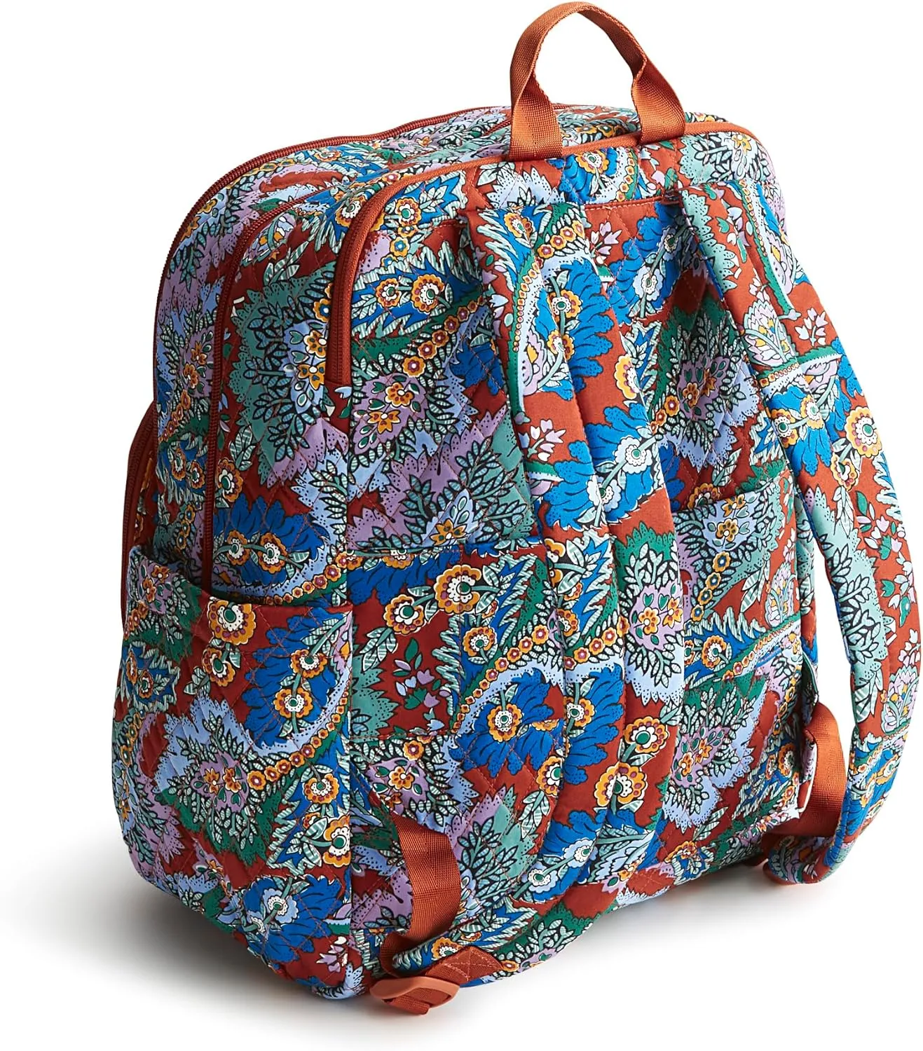 Vera Bradley Premium Cotton Large Bancroft Backpack, Flowers   Feathers