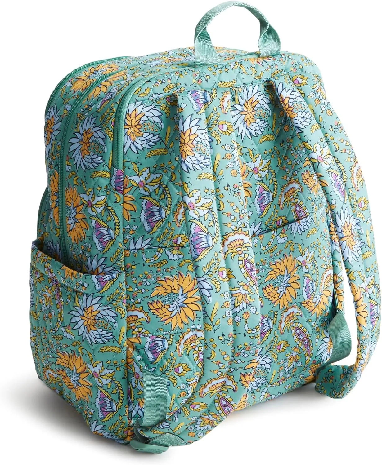 Vera Bradley Premium Cotton Large Bancroft Backpack, Gemstone Paisley