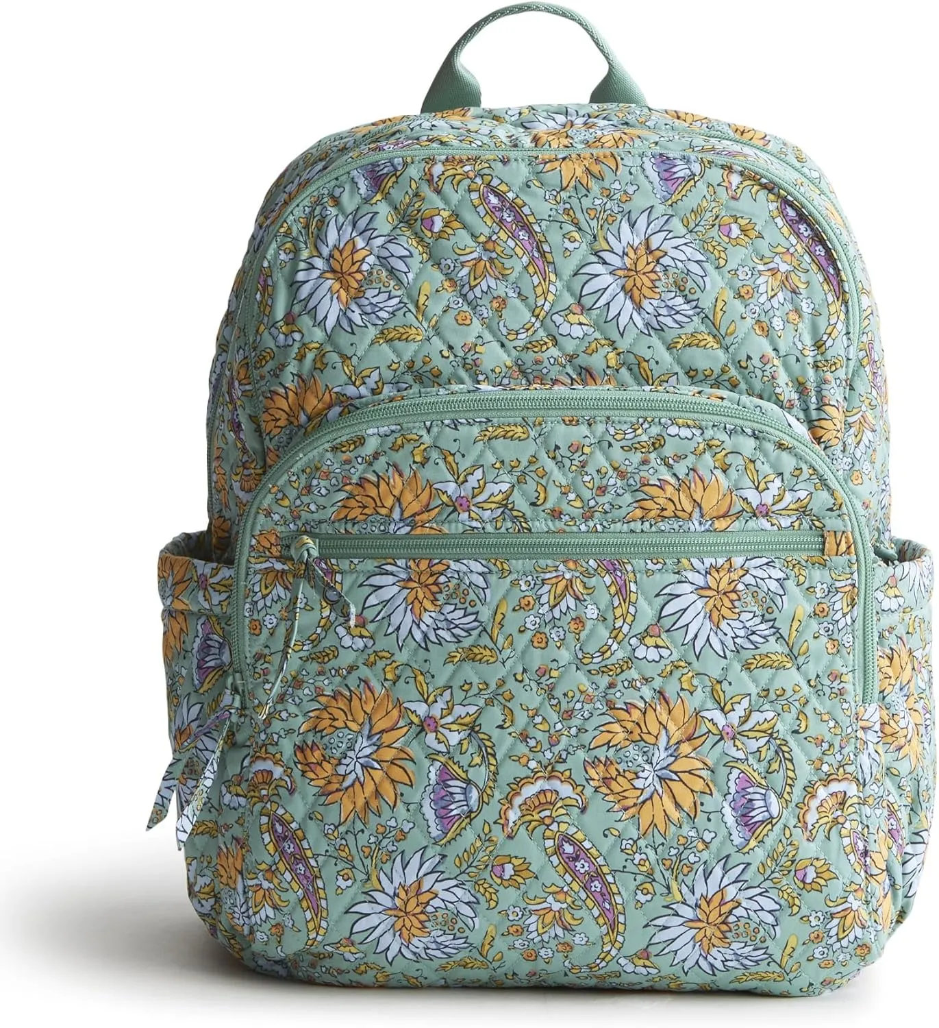 Vera Bradley Premium Cotton Large Bancroft Backpack, Gemstone Paisley