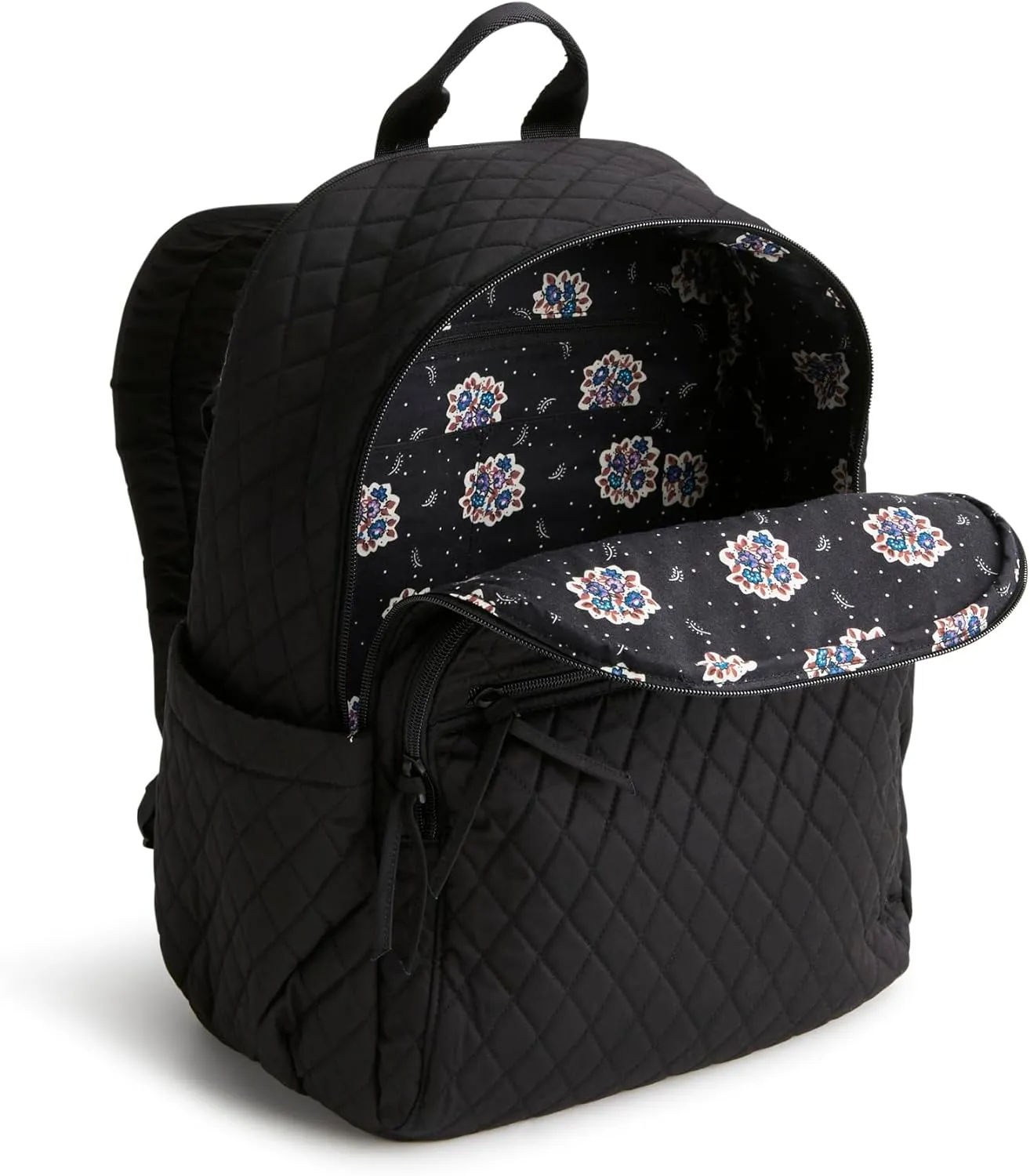 Vera Bradley Women's Premium Cotton Bancroft Backpack, Moonless Night, One Size