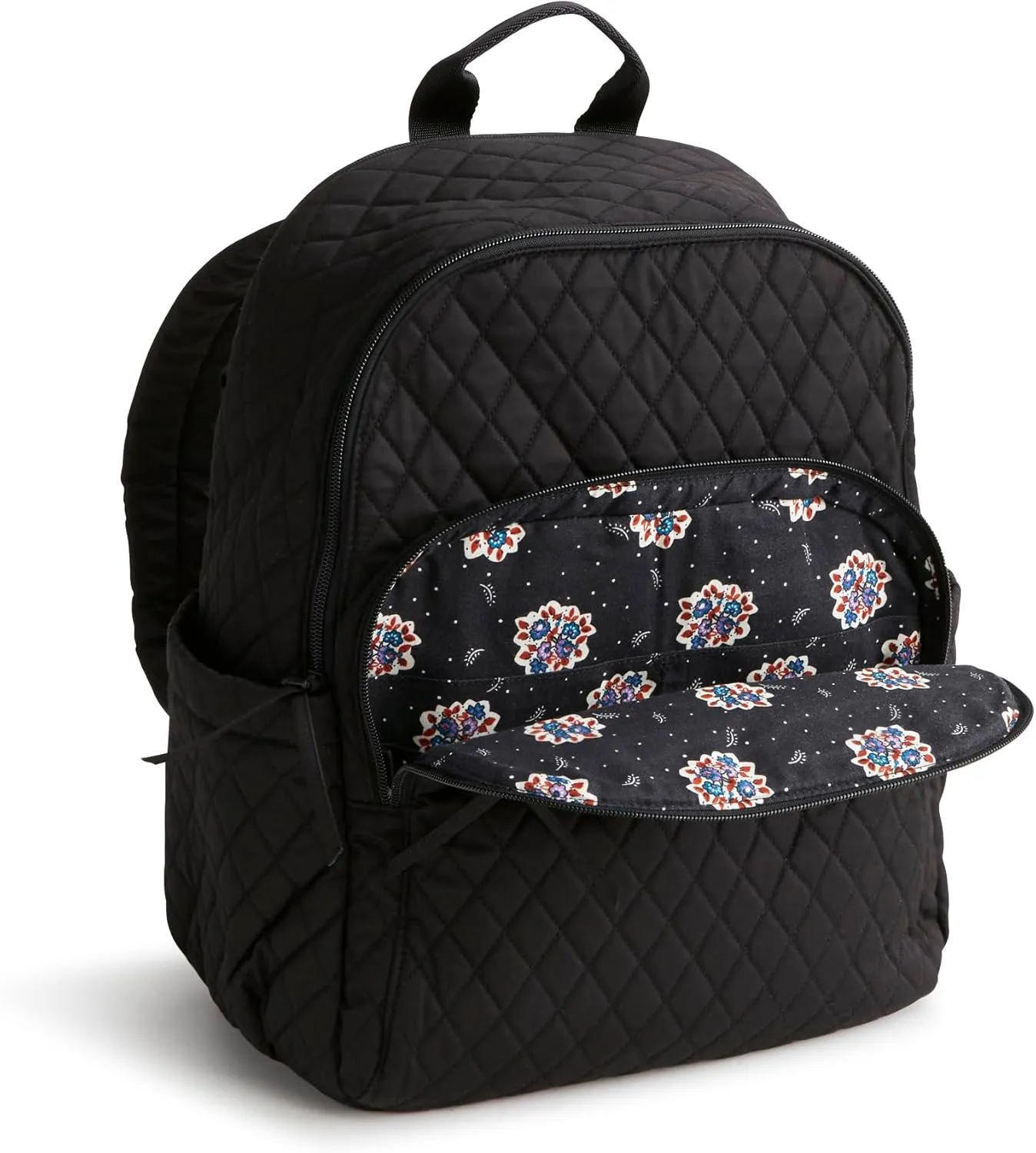 Vera Bradley Women's Premium Cotton Bancroft Backpack, Moonless Night, One Size