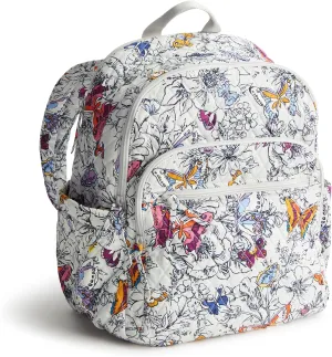 Vera Bradley Women's Premium Cotton Bancroft Backpack, Wing   Bloom, One Size