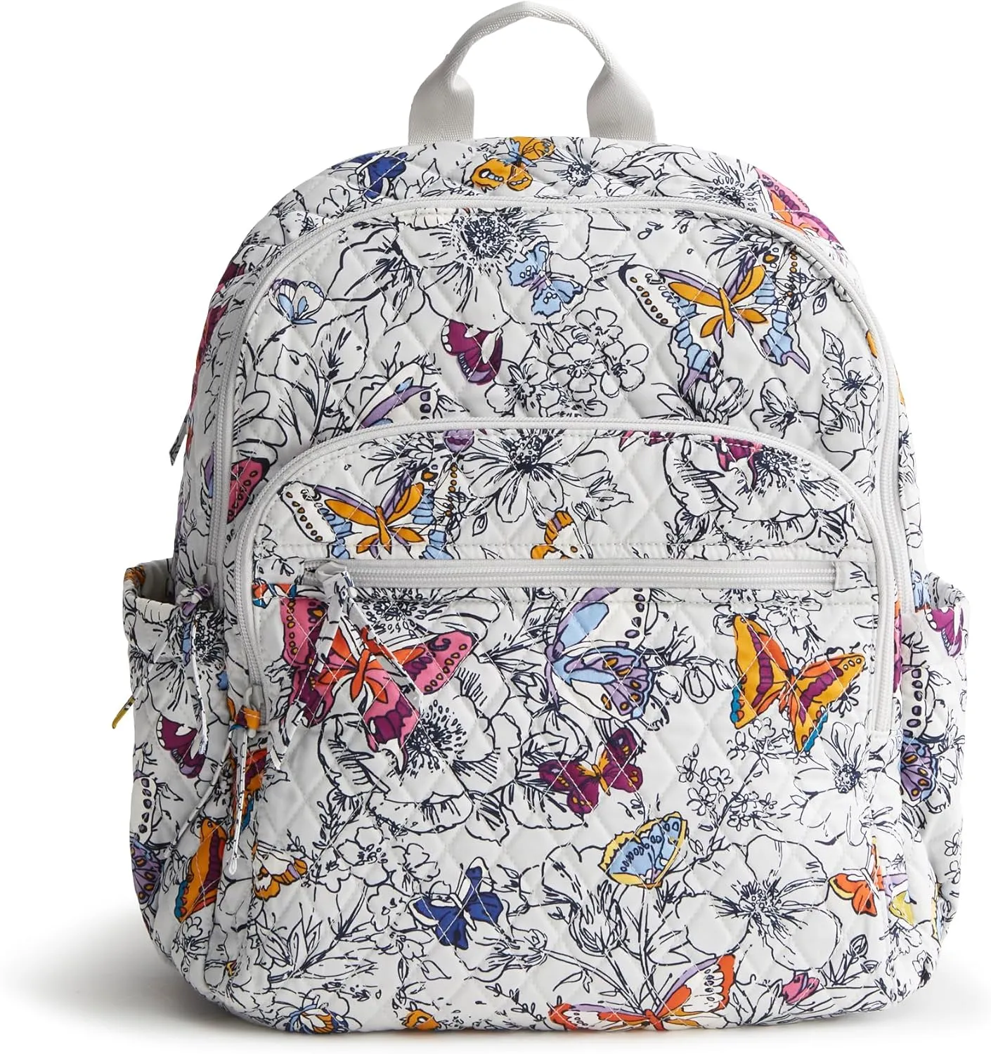 Vera Bradley Women's Premium Cotton Bancroft Backpack, Wing   Bloom, One Size
