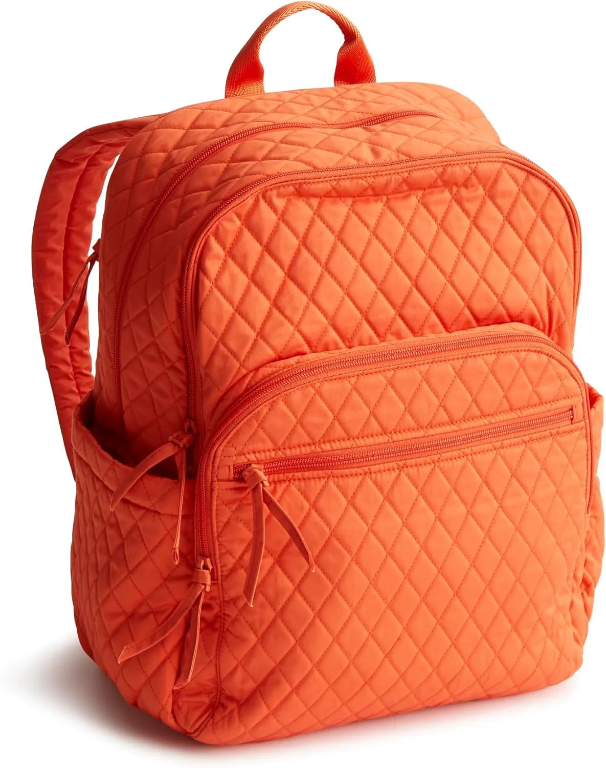 Vera Bradley Women's Premium Cotton Large Bancroft Backpack, Koi Orange, One Size