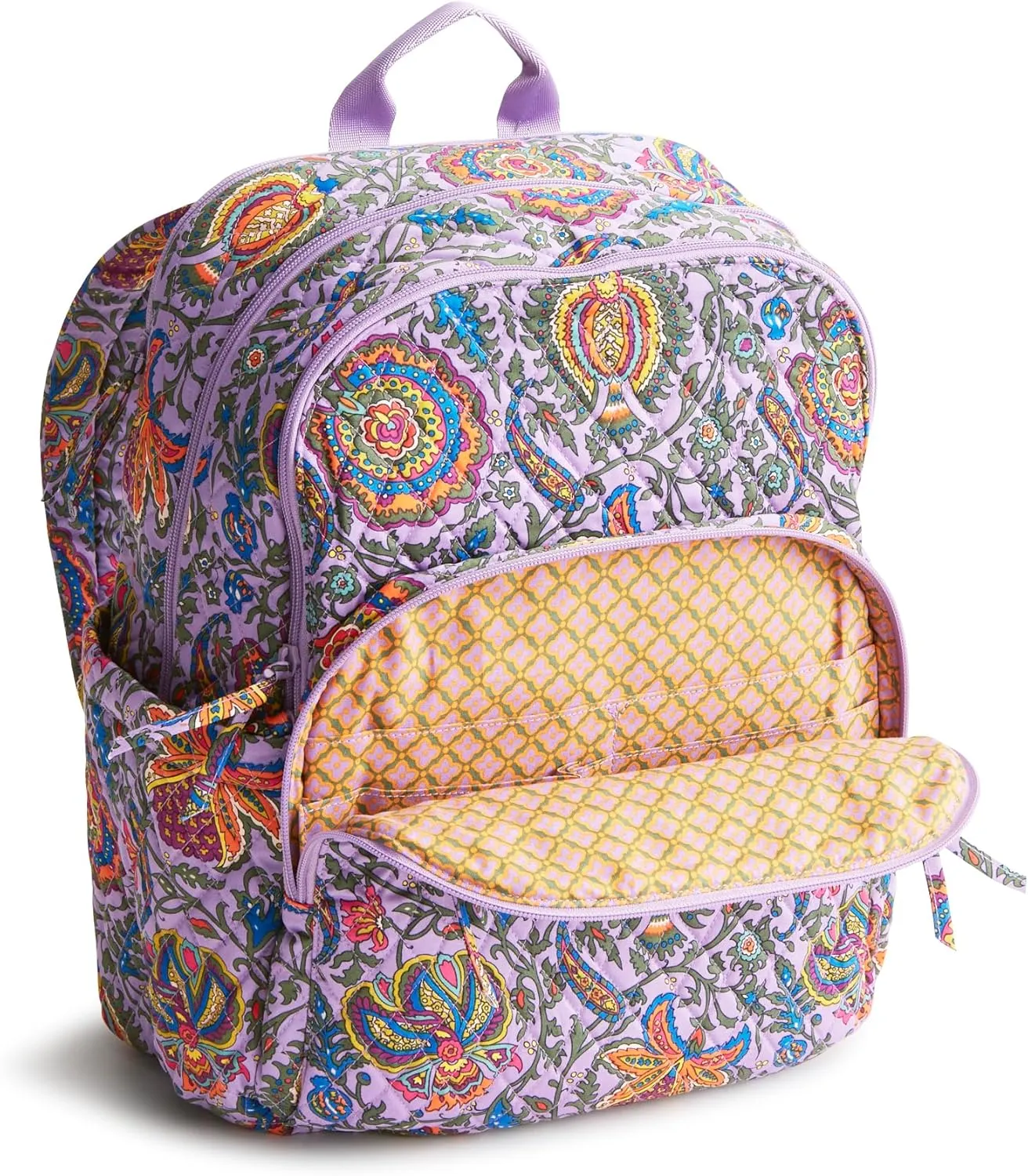 Vera Bradley Women's Premium Cotton Large Bancroft Backpack, Marrakesh, One Size