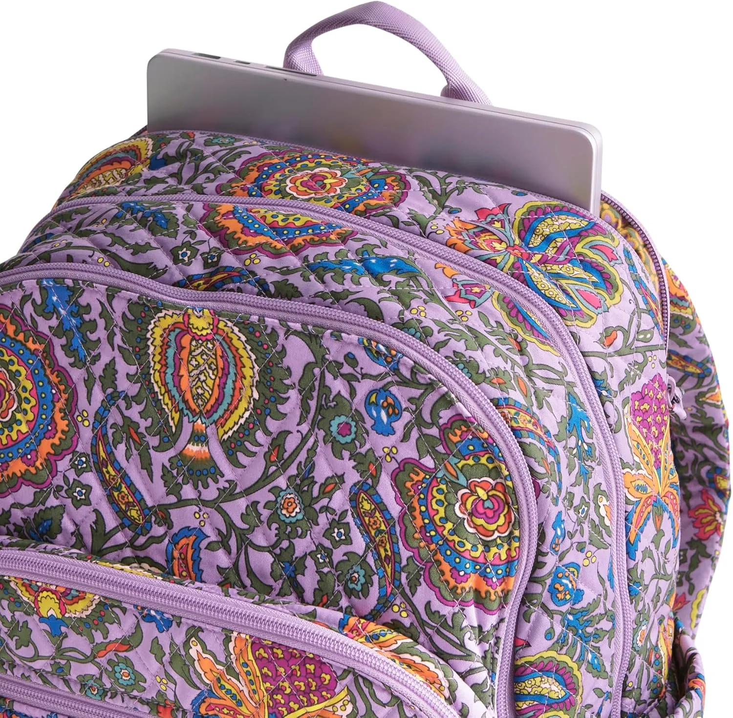 Vera Bradley Women's Premium Cotton Large Bancroft Backpack, Marrakesh, One Size
