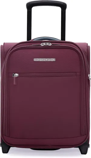 Verage 16 inch Underseat Carry On Luggage with Wheels, Grape red Softside Small Suitcase Spinner Wheeled Rolling Travel Laptop Bag for Airlines Airplanes Short Trip Men Women