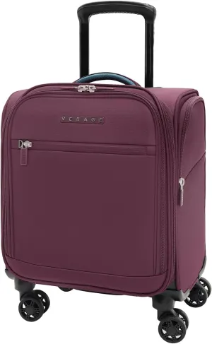 Verage Underseat Carry On Luggage with Wheels & USB Port,14 inch Wheeled Spinner Bag Carry-on Luggages for Airlines, Lightweight Suitcase Men Women, Pilots and Crew (14.5-Inch Plus Underseat Pro)