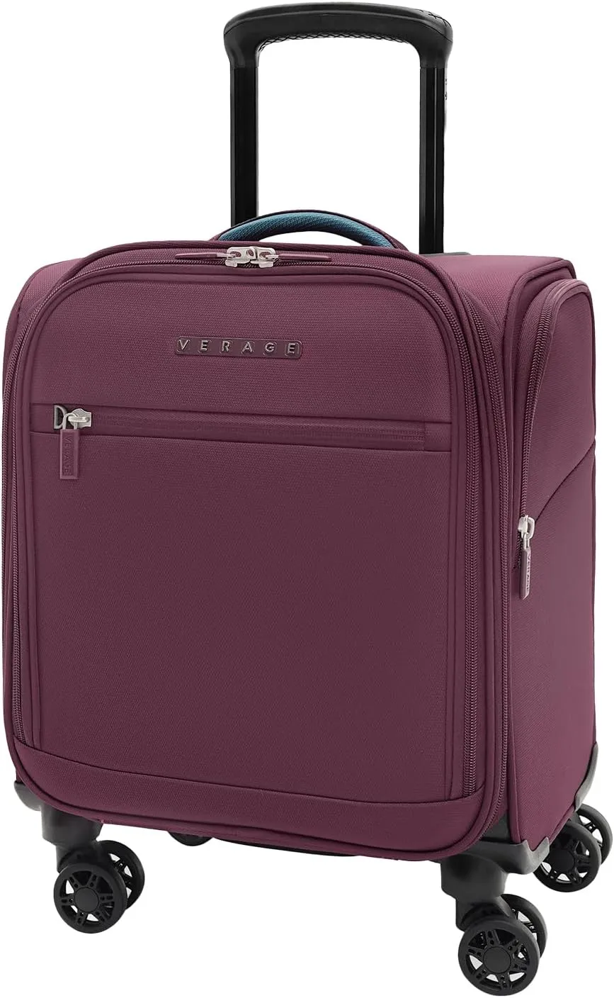 Verage Underseat Carry On Luggage with Wheels & USB Port,14 inch Wheeled Spinner Bag Carry-on Luggages for Airlines, Lightweight Suitcase Men Women, Pilots and Crew (14.5-Inch Plus Underseat Pro)