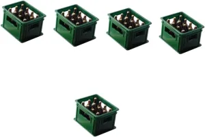 VICASKY 5pcs Miniature Beer Box Model for Dollhouse Decor Realistic Simulation Prop for Photography Landscaping Compact Beer Box Decoration for Mini House Crafting