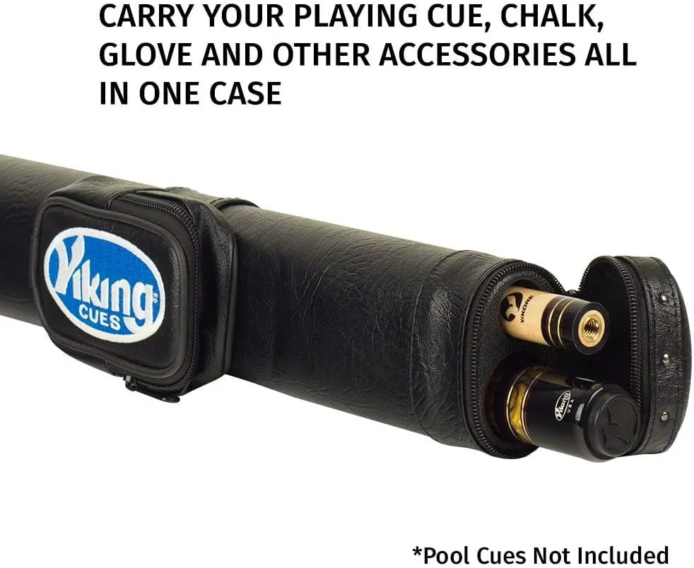 Viking Pool Cue Case, Pool Stick Case with Shoulder Strap, Vinyl Shell and Felt Interior, Billiard Cue Case, Pool Cue Bag, Pool Table Accessories, Billiards Equipment