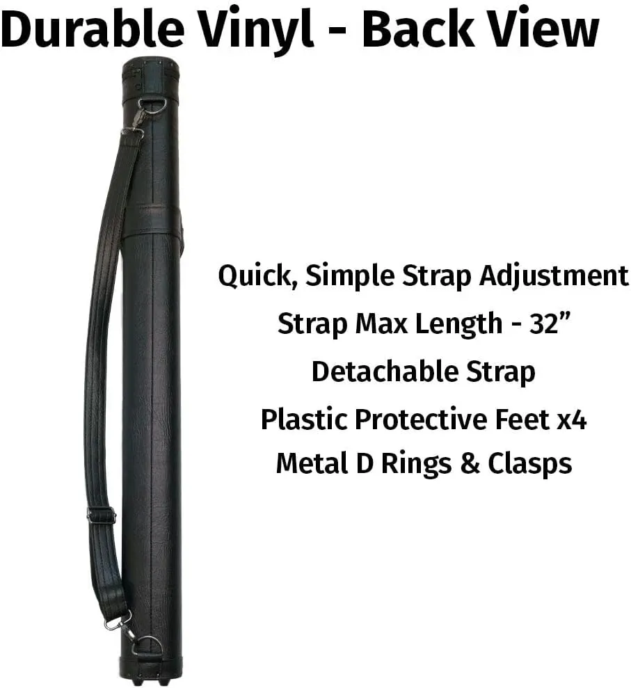 Viking Pool Cue Case, Pool Stick Case with Shoulder Strap, Vinyl Shell and Felt Interior, Billiard Cue Case, Pool Cue Bag, Pool Table Accessories, Billiards Equipment