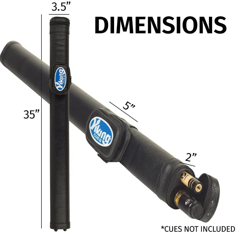 Viking Pool Cue Case, Pool Stick Case with Shoulder Strap, Vinyl Shell and Felt Interior, Billiard Cue Case, Pool Cue Bag, Pool Table Accessories, Billiards Equipment