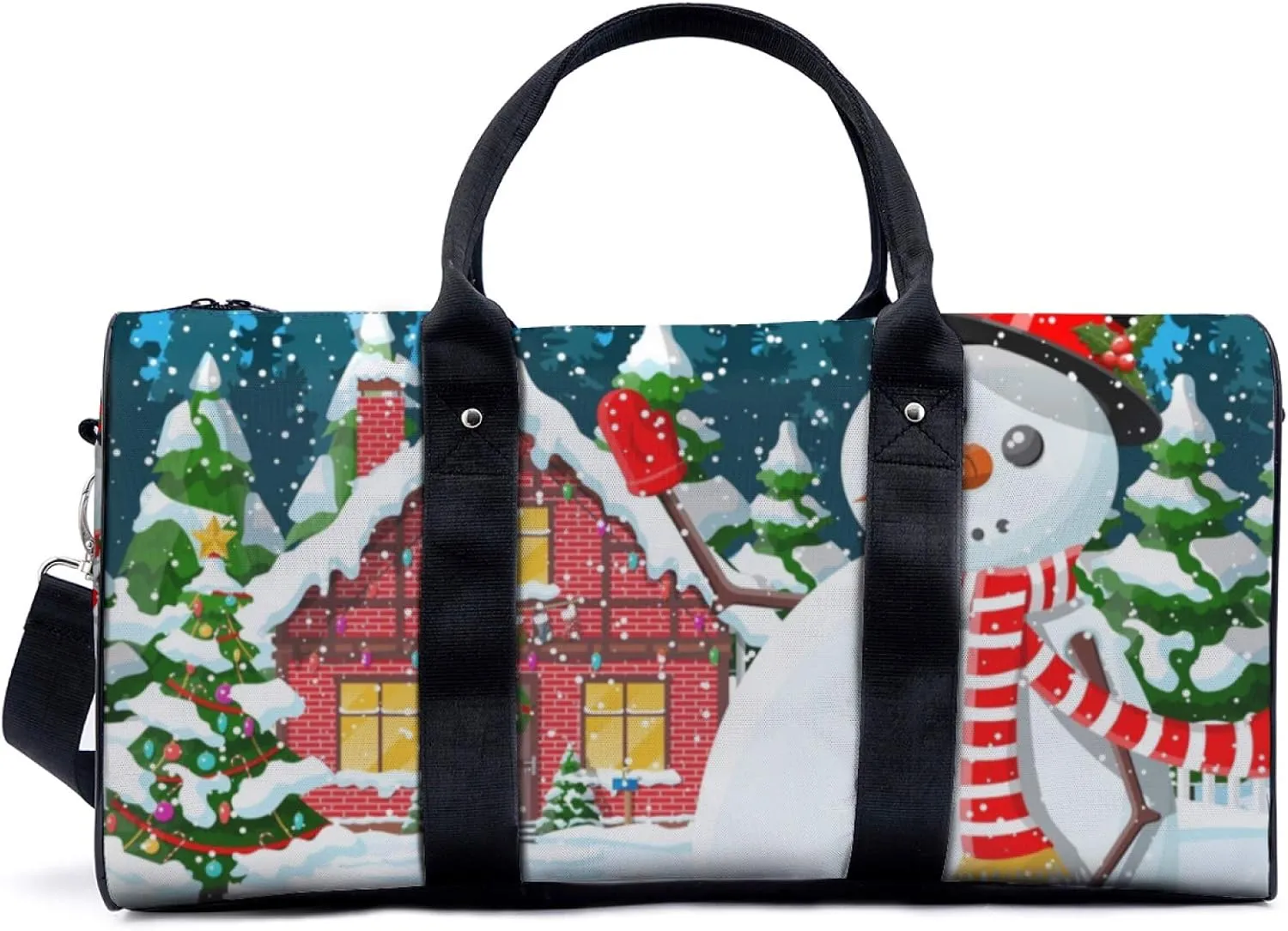 Village Fields And Woods Duffel Bag Travel Yoga Camping Gym Shoulder Bags Sports Handbag Lightweight canvas Tote Bag Holdall for Men Women
