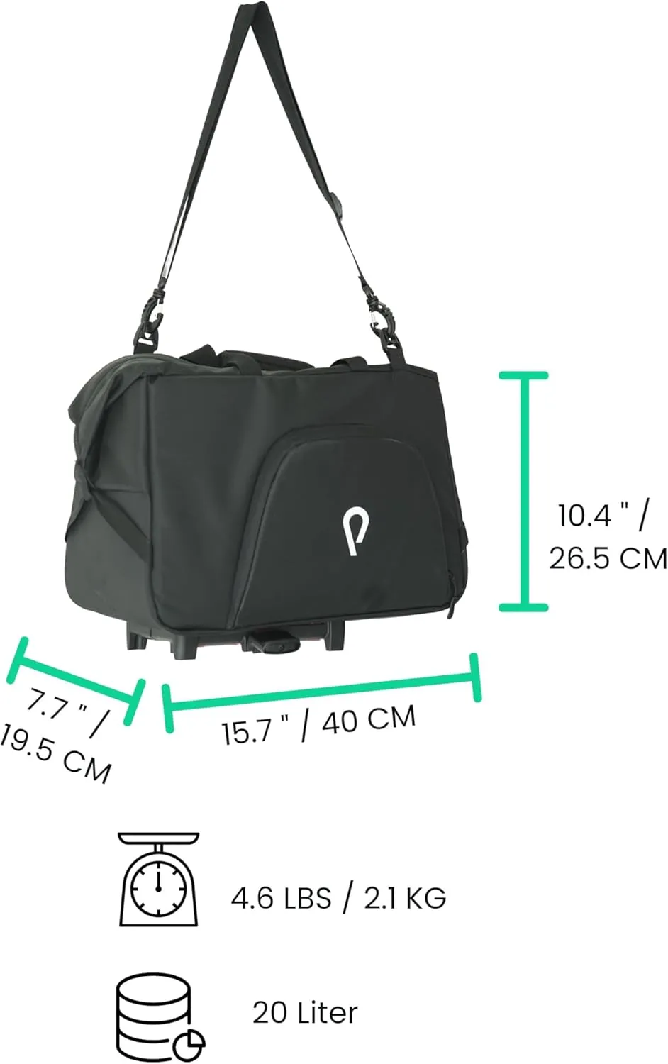 Vincita Big Nash Bike Trunk Bag,Universal Quick-release Fit All Rear Racks With Expandable Panniers And Waterproof Rain Cover,Bicycle Commuter Bag Suitable For Bicycles. (Black, Nash) (B181B-2 0)