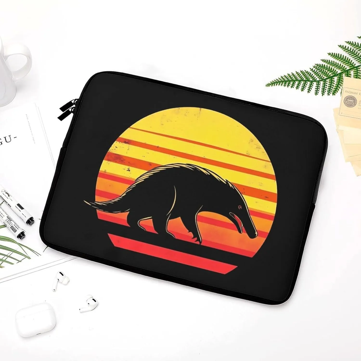 Vintage Anteater Laptop Case Sleeve Bag 17inch Durable Shockproof Protective Computer Carrying Cover Briefcase