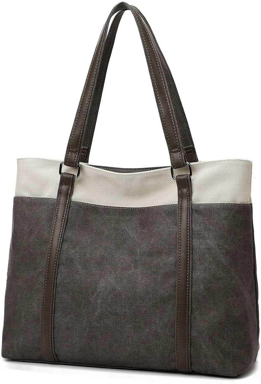 Vintage Woman Laptop Tote Bag,15.6 Inch Handbag Purse with Multiple Pockets.Suitable For Work and Daily using