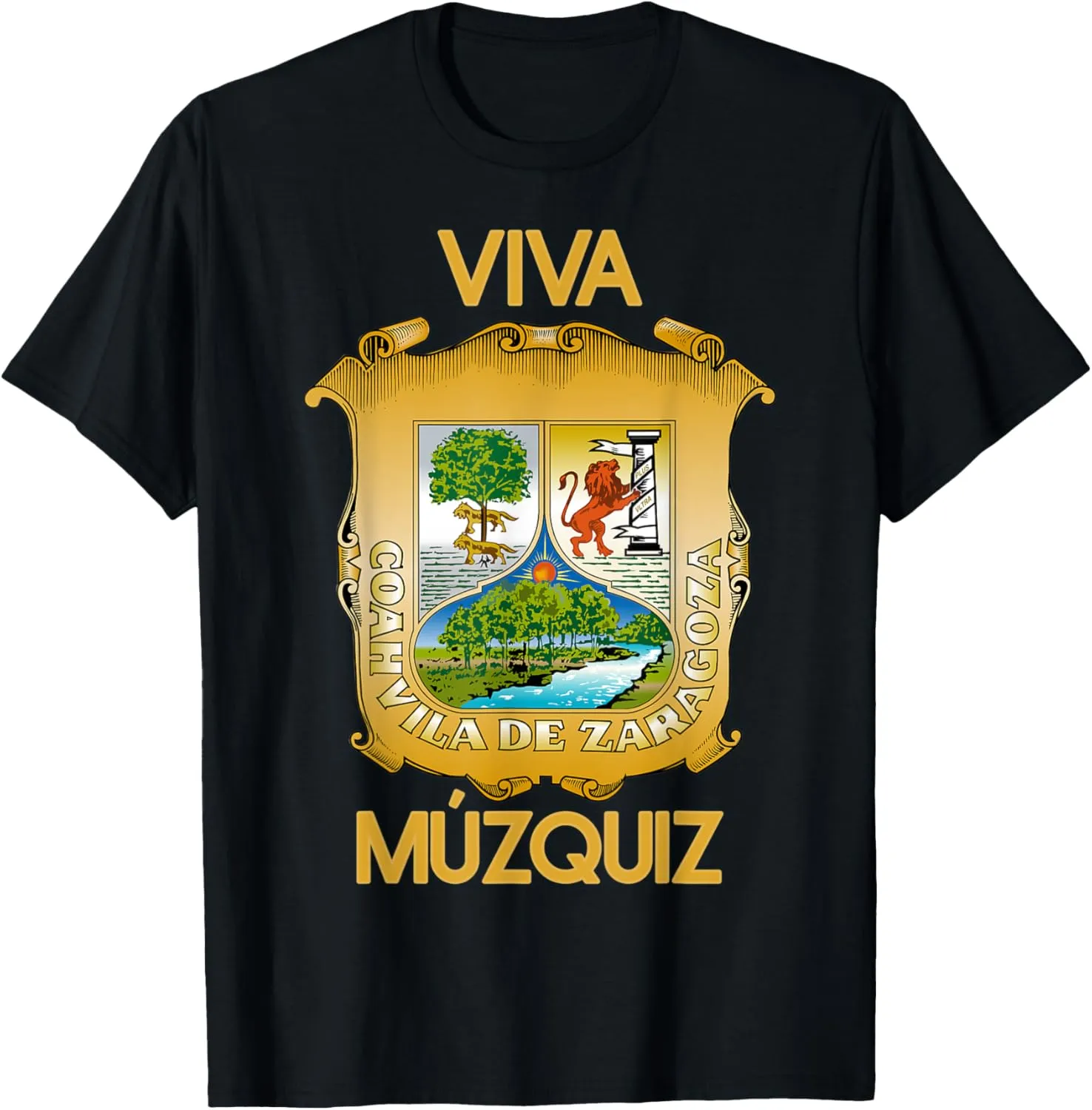 Viva Múzquiz Coahuila Estado De Mexico Escudo Eagle Aguila T-Shirt
