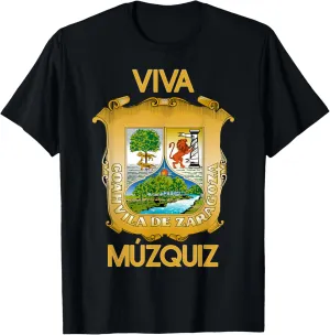 Viva Múzquiz Coahuila Estado De Mexico Escudo Eagle Aguila T-Shirt