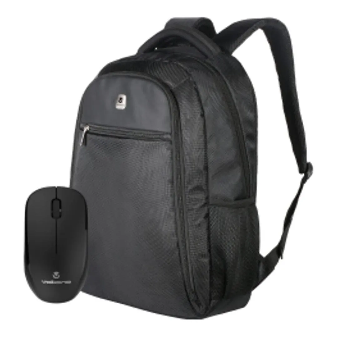 Volkano VL1016 Element Notebook Backpack with Crystal Series Wireless Mouse Black VK-30052-BK