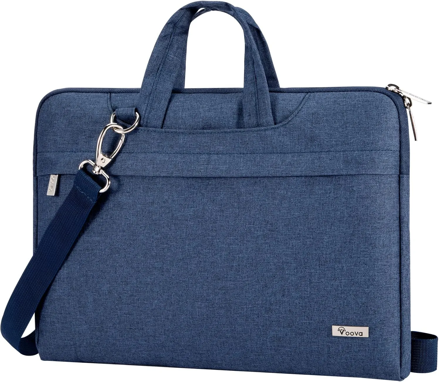 Voova Laptop Bag 15.6 Inch, Waterproof Computer Sleeve Carrying Case with Shoulder Straps & Handle Compatible with Macbook Air 15 M2/M3/M4, MacBook Pro 15/16, 15-16 Inch Hp Dell Acer Asus, Blue
