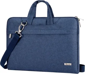 Voova Laptop Bag 15.6 Inch, Waterproof Computer Sleeve Carrying Case with Shoulder Straps & Handle Compatible with Macbook Air 15 M2/M3/M4, MacBook Pro 15/16, 15-16 Inch Hp Dell Acer Asus, Blue