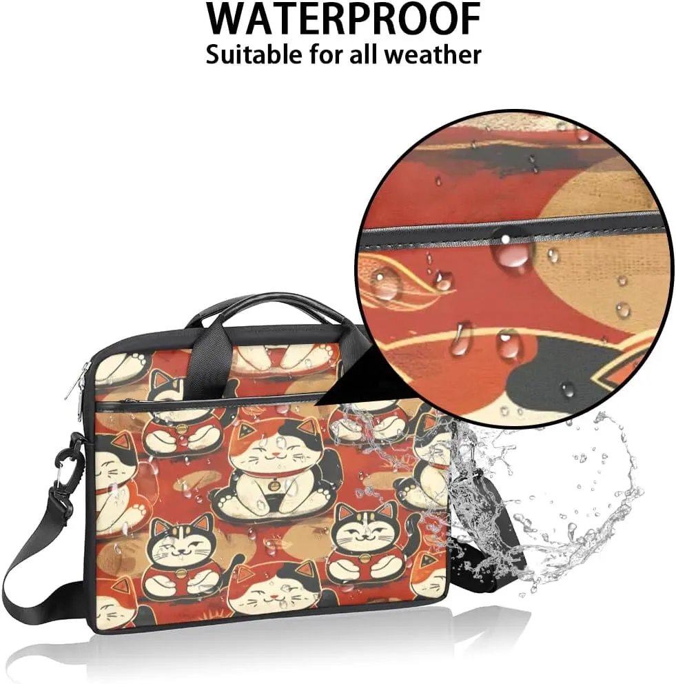 Watercolor Cat 15 Inch Laptop Bag Laptop Shoulder Bag Computer Cases for Laptops or Tablets