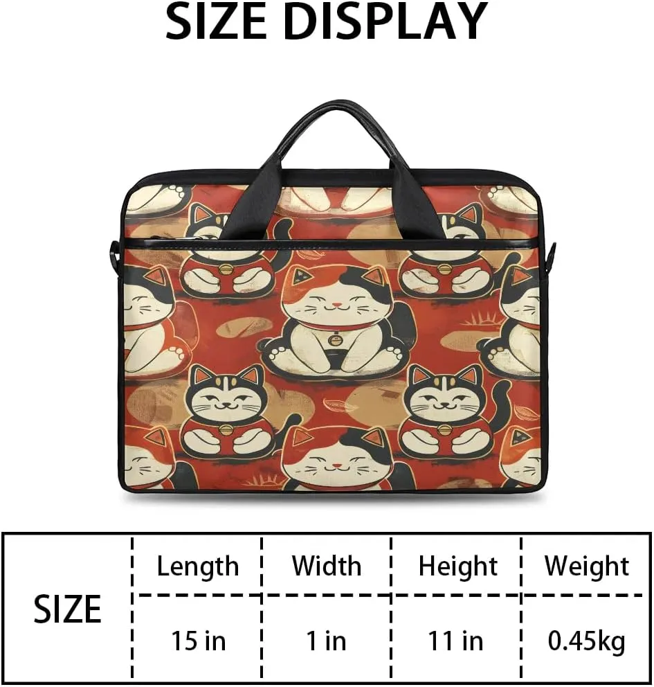 Watercolor Cat 15 Inch Laptop Bag Laptop Shoulder Bag Computer Cases for Laptops or Tablets