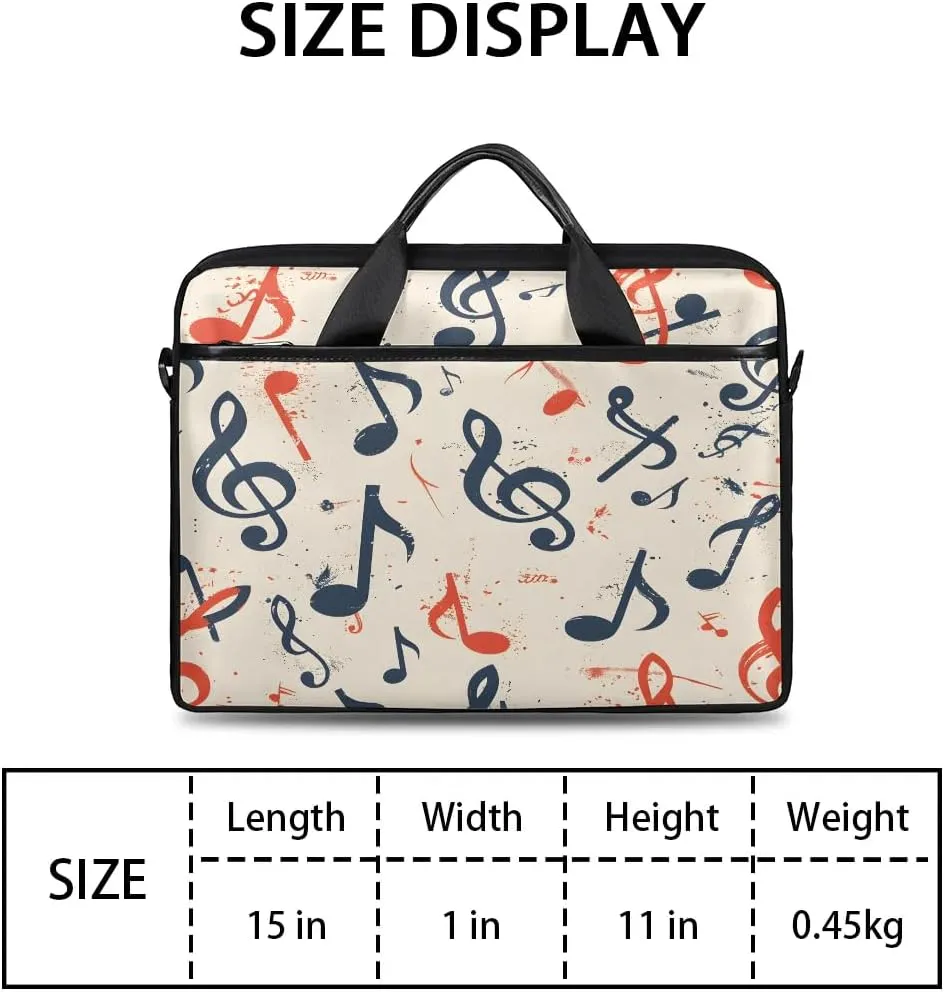 Watercolor Floral Flower 15 Inch Laptop Bag Laptop Shoulder Bag Computer Cases for Laptops or Tablets