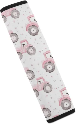 Watercolor Tractor Pattern Fashion Car Seat Belt Cover Pad for Shoulder Bag Camera Soft Comfort Accessories 1PCS