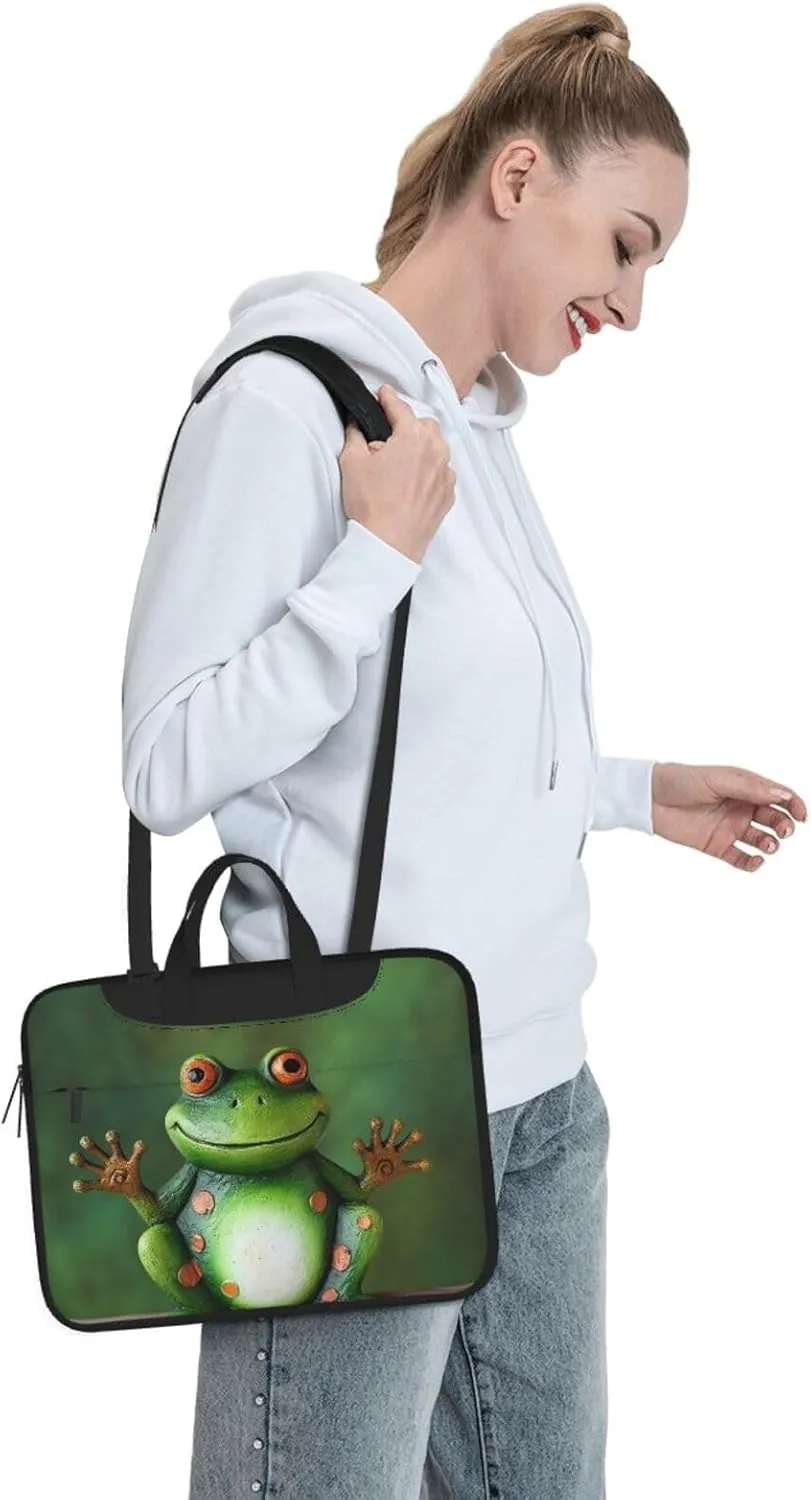 Welcome Frog Laptop Tote Bag for Men Women Laptop Sleeve Shoulder Briefcase Messenger Computer Bag