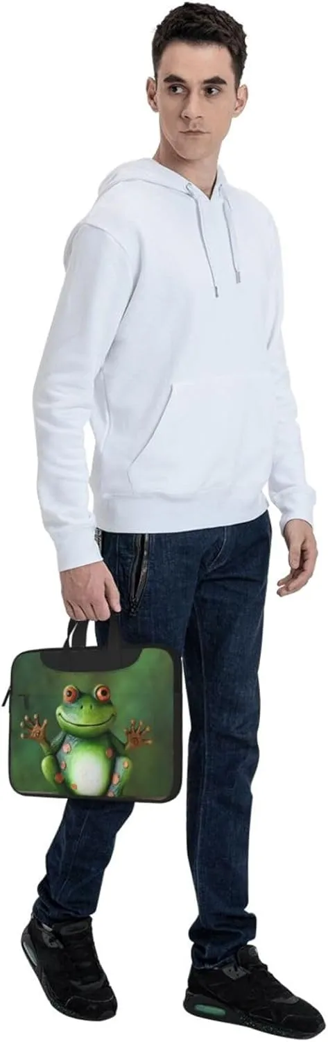 Welcome Frog Laptop Tote Bag for Men Women Laptop Sleeve Shoulder Briefcase Messenger Computer Bag