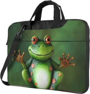 Welcome Frog Laptop Tote Bag for Men Women Laptop Sleeve Shoulder Briefcase Messenger Computer Bag