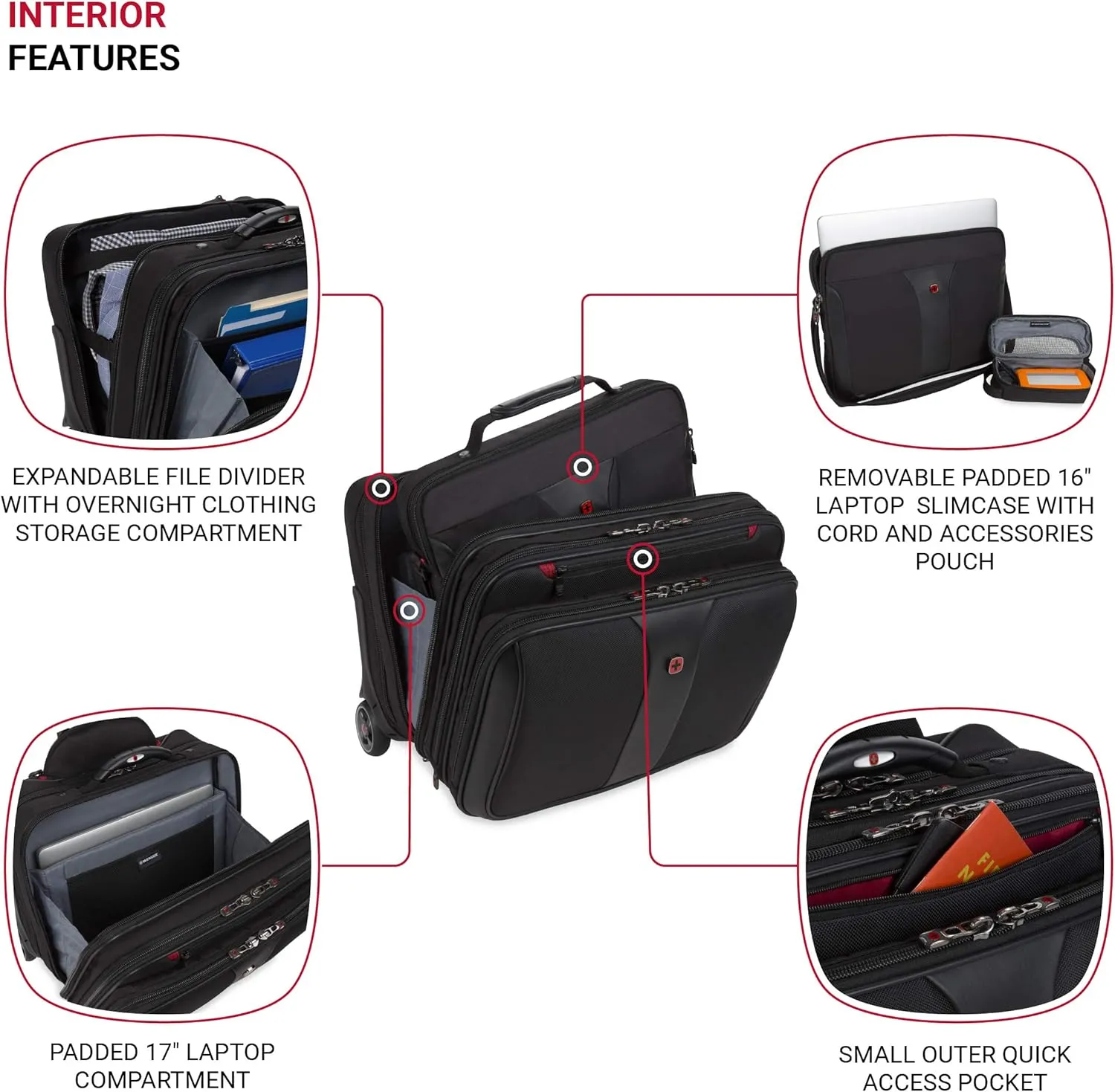 Wenger luggage Patriot II 15.6-Inch, Black