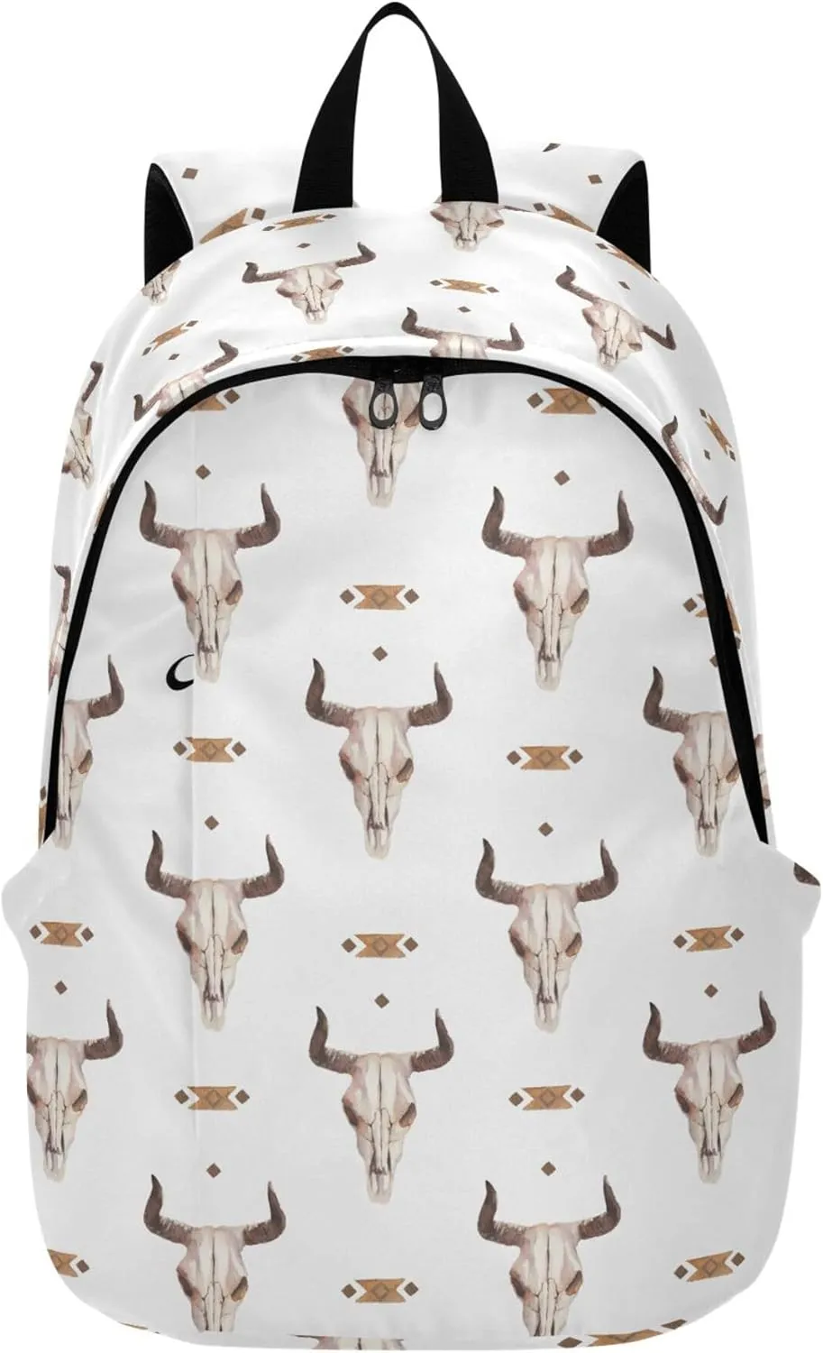 Western Bull Skull Laptop Backpack Travel Hiking Camping Work Computer Back Packs Book Bags for Women Men