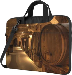 Wine Cellar In Tuscany Printed Laptop Bag Tote Shoulder Briefcase Messenger Bag For Unisex Business Office Work Bag