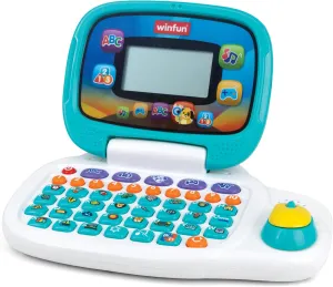 winfun Bilingual Learning Laptop for Kids – English & Spanish Educational Toy for Toddlers 3  with Games, Music, Letters, Numbers, LCD Screen, Mouse & Handle – Interactive Preschool Toy
