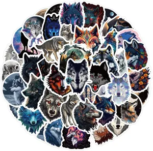 Wolf Stickers 60 Pcs Aesthetic Stickers for Water Bottles Laptop Scrapbooks Guitars Luggage Bike Phone Skateboards|Teens Girl Kids Sticker