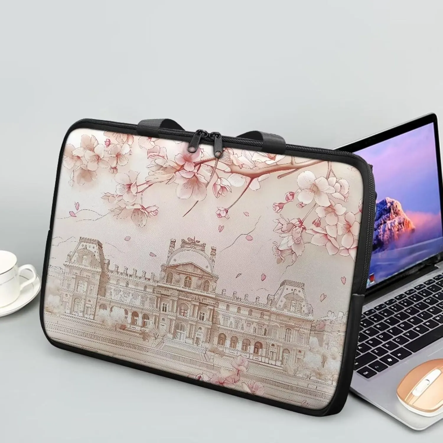 Womens Fashionable Laptop Carrying Case Waterproof Tablet Computer Sleeve Pouch with Handles