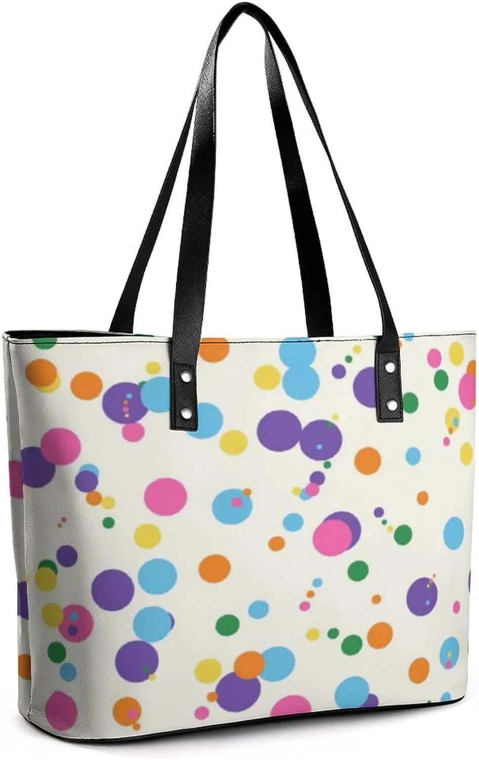 Women's Leather Tote Bag Fashion Handbag for Work Travel Shopping Daily Use Large Capacity Shoulder Purse