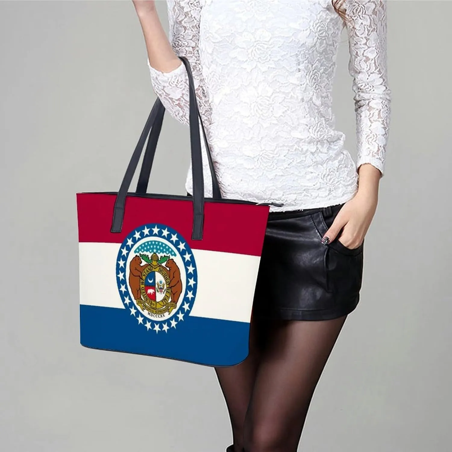 Women's Leather Tote Bag Fashion Handbag for Work Travel Shopping Daily Use Large Capacity Shoulder Purse