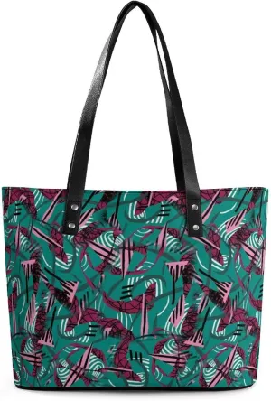 Women's Leather Tote Bag Fashion Handbag for Work Travel Shopping Daily Use Large Capacity Shoulder Purse